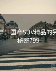 暗中故事：国产SUV精品的另一面 · 秘密799