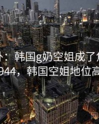 娱乐八卦：韩国g奶空姐成了焦点 · 独家944，韩国空姐地位高吗