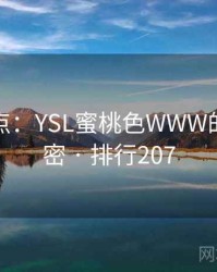 全面盘点：YSL蜜桃色WWW的十个秘密 · 排行207